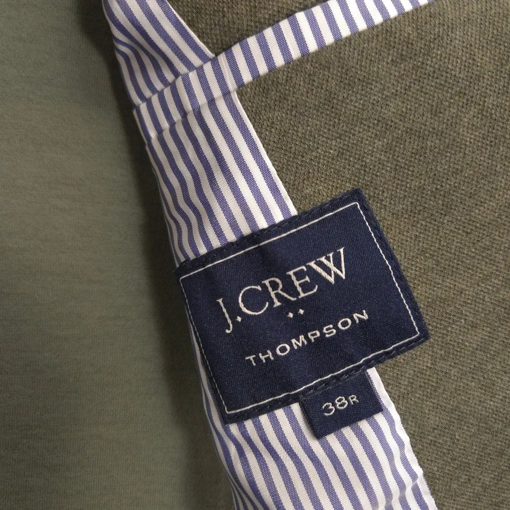 J Crew Thompson Knit Blazer Mens 38R Olive Heather Slim Fit Business Casual